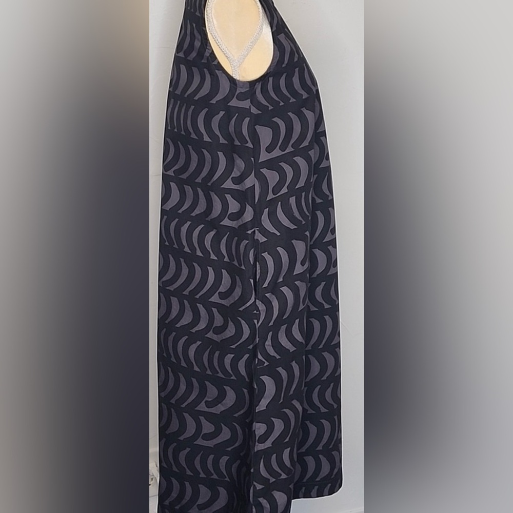 Marimekko Black and Gray Patterned Midi Dress